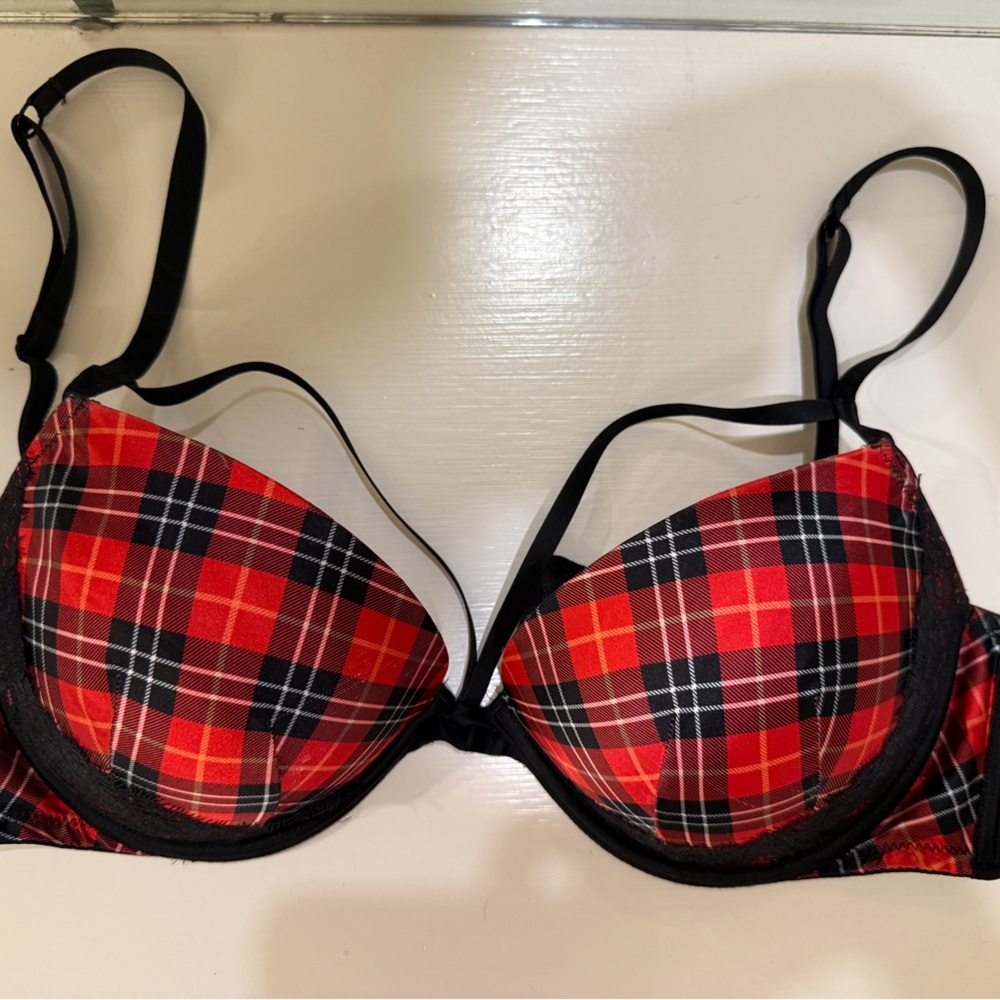 Victoria's Secret Black and Red Plaid Lingerie